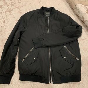 Black Zara Bomber Jacket
